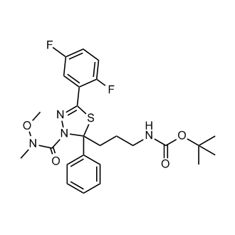 tert-Butyl (3-(5-(2,5-difluorophenyl)-3-(methoxy(methyl)carbamoyl)-2-phenyl-2,3-dihydro-1,3,4-thiadiazol-2-yl)propyl)carbamate