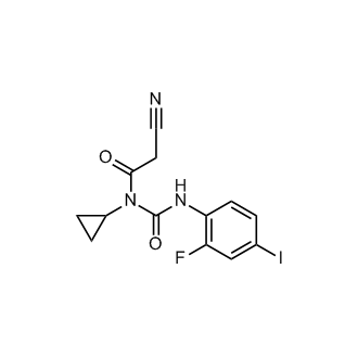 2-Cyano-N-cyclopropyl-N-((2-fluoro-4-iodophenyl)carbamoyl)acetamide