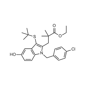 Ethyl 3-(3-(tert-butylthio)-1-(4-chlorobenzyl)-5-hydroxy-1H-indol-2-yl)-2,2-dimethylpropanoate