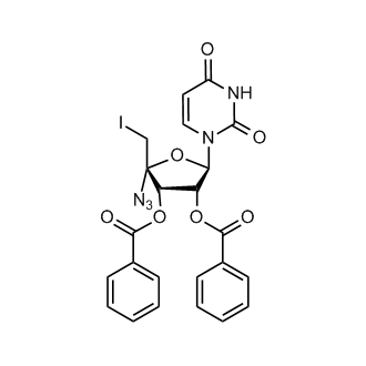 (2S,3S,4R,5R)-2-azido-5-(2,4-dioxo-3,4-dihydropyrimidin-1(2H)-yl)-2-(iodomethyl)tetrahydrofuran-3,4-diyl dibenzoate