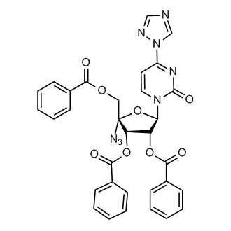 (2R,3S,4R,5R)-2-Azido-2-((benzoyloxy)methyl)-5-(2-oxo-4-(1H-1,2,4-triazol-1-yl)pyrimidin-1(2H)-yl)tetrahydrofuran-3,4-diyl dibenzoate