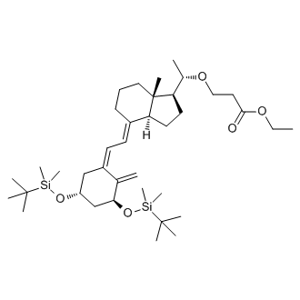 Ethyl 3-((S)-1-((1S,3aS,7aS,E)-4-((Z)-2-((3S,5R)-3,5-bis((tert-butyldimethylsilyl)oxy)-2-methylenecyclohexylidene)ethylidene)-7a-methyloctahydro-1H-inden-1-yl)ethoxy)propanoate