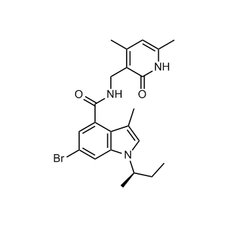 (R)-6-bromo-1-(sec-butyl)-N-((4,6-dimethyl-2-oxo-1,2-dihydropyridin-3-yl)methyl)-3-methyl-1H-indole-4-carboxamide