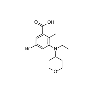 5-Bromo-3-(ethyl(tetrahydro-2H-pyran-4-yl)amino)-2-methylbenzoic acid