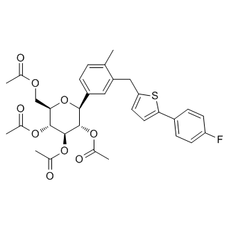 (2R,3R,4R,5S,6S)-2-(acetoxymethyl)-6-(3-((5-(4-fluorophenyl)thiophen-2-yl)methyl)-4-methylphenyl)tetrahydro-2H-pyran-3,4,5-triyl triacetate