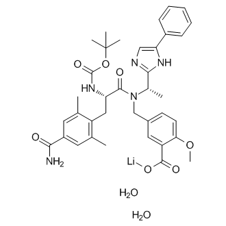 lithium 5-(((S)-2-((tert-butoxycarbonyl)amino)-3-(4-carbamoyl-2,6-dimethylphenyl)-N-((S)-1-(5-phenyl-1H-imidazol-2-yl)ethyl)propanamido)methyl)-2-methoxybenzoate dihydrate