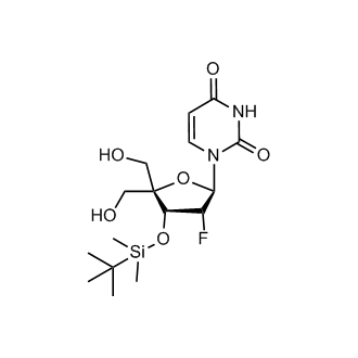 1-((2R,3R,4R)-4-((tert-butyldimethylsilyl)oxy)-3-fluoro-5,5-bis(hydroxymethyl)tetrahydrofuran-2-yl)pyrimidine-2,4(1H,3H)-dione