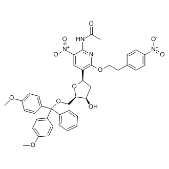 N-(5-((2R,4R,5R)-5-((bis(4-methoxyphenyl)(phenyl)methoxy)methyl)-4-hydroxytetrahydrofuran-2-yl)-3-nitro-6-(4-nitrophenethoxy)pyridin-2-yl)acetamide