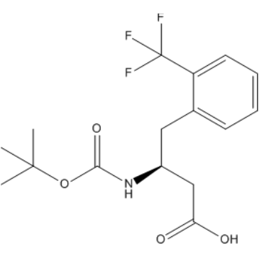 (S)-3-((tert-Butoxycarbonyl)amino)-4-(2-(trifluoromethyl)phenyl)butanoic acid