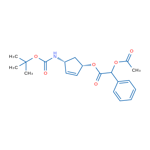 (1S,4R)-4-((tert-Butoxycarbonyl)amino)cyclopent-2-en-1-yl 2-acetoxy-2-phenylacetate 1g