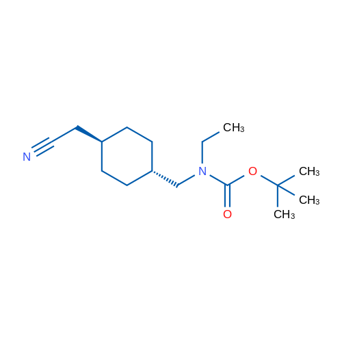 tert-Butyl ((trans-4-(cyanomethyl)cyclohexyl)methyl)(ethyl)carbamate 1g