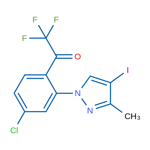 1-(4-Chloro-2-(4-iodo-3-methyl-1H-pyrazol-1-yl)phenyl)-2,2,2-trifluoroethanone 1g
