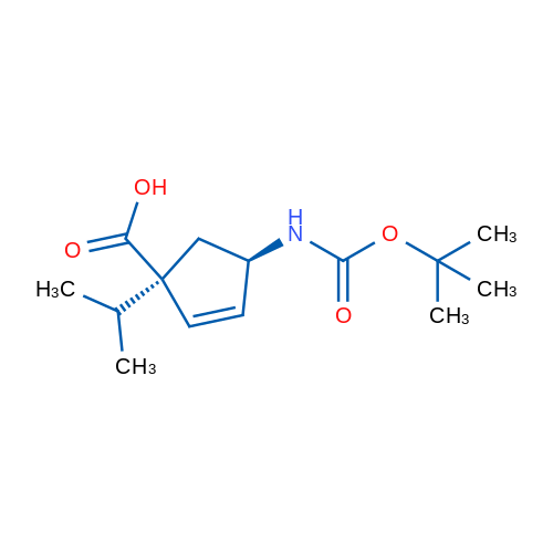 (1R,4R)-4-((tert-Butoxycarbonyl)amino)-1-isopropylcyclopent-2-enecarboxylic acid 1g