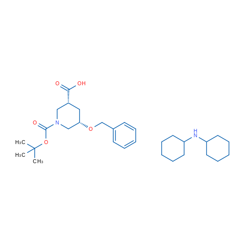 Dicyclohexylamine (3R,5S)-5-(benzyloxy)-1-(tert-butoxycarbonyl)piperidine-3-carboxylate 1g