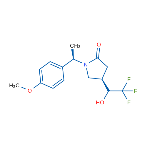 (4R)-1-((R)-1-(4-Methoxyphenyl)ethyl)-4-(2,2,2-trifluoro-1-hydroxyethyl)pyrrolidin-2-one 1g