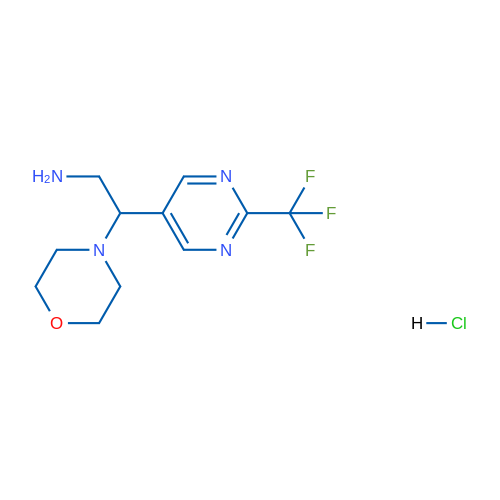 2-Morpholino-2-(2-(trifluoromethyl)pyrimidin-5-yl)ethanamine hydrochloride 1g