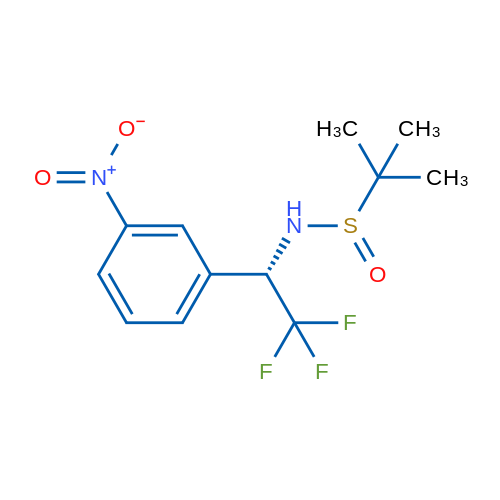 (R)-2-Methyl-N-((S)-2,2,2-trifluoro-1-(3-nitrophenyl)ethyl)propane-2-sulfinamide 1g