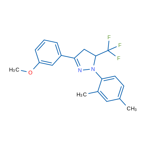 1-(2,4-Dimethylphenyl)-3-(3-methoxyphenyl)-5-(trifluoromethyl)-4,5-dihydro-1H-pyrazole 250mg