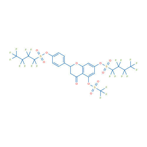 4-OXO-2-(4-(((PERFLUOROBUTYL)SULFONYL)OXY)PHENYL)-5-(((TRIFLUOROMETHYL)SULFONYL)OXY)CHROMAN-7-YL 1,1,2,2,3,3,4,4,4-NONAFLUOROBUTANE-1-SULFONATE 1g