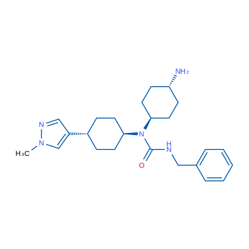 1-((1R,4R)-4-AMINOCYCLOHEXYL)-3-BENZYL-1-((1R,4R)-4-(1-METHYL-1H-PYRAZOL-4-YL)CYCLOHEXYL)UREA 1g