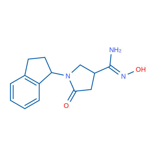 (Z)-1-(2,3-Dihydro-1H-inden-1-yl)-N'-hydroxy-5-oxopyrrolidine-3-carboximidamide 1g