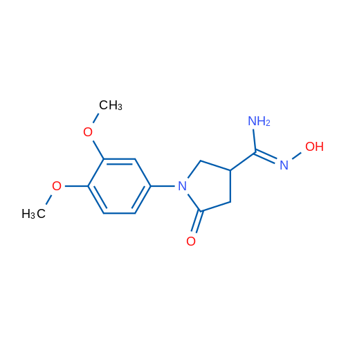 (Z)-1-(3,4-Dimethoxyphenyl)-N'-hydroxy-5-oxopyrrolidine-3-carboximidamide 1g