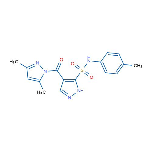 4-(3,5-Dimethyl-1H-pyrazole-1-carbonyl)-N-(4-methylphenyl)-1H-pyrazole-5-sulfonamide 1g