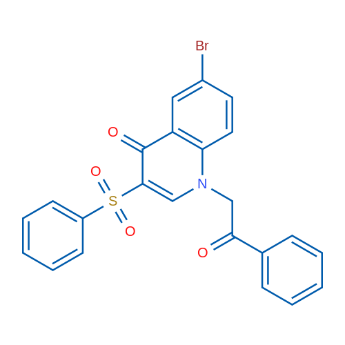 3-(Benzenesulfonyl)-6-bromo-1-(2-oxo-2-phenylethyl)-1,4-dihydroquinolin-4-one 1g