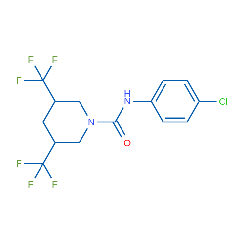 N-(4-Chlorophenyl)-3,5-bis(trifluoromethyl)piperidine-1-carboxamide 1g