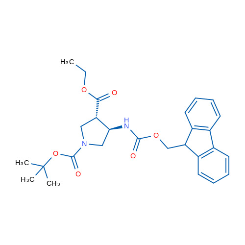 (3S,4R)-1-BOC-4-(FMOC-AMINO)PYRROLIDINE-3-CARBOXYLIC ACID ETHYL ESTER 1g