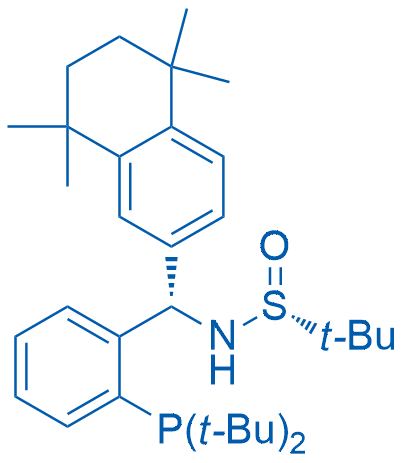 (R)-N-((S)-(2-(Di-tert-butylphosphanyl)phenyl)(5,5,8,8-tetramethyl-5,6,7,8-tetrahydronaphthalen-2-yl)methyl)-2-methylpropane-2-sulfinamide 100mg