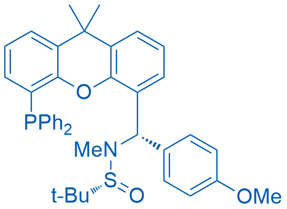 (R)-N-((S)-(5-(Diphenylphosphanyl)-9,9-dimethyl-9H-xanthen-4-yl)(4-methoxyphenyl)methyl)-N,2-dimethylpropane-2-sulfinamide 100mg