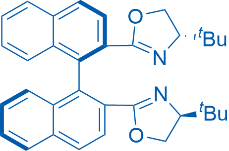 (R)-2,2'-Bis((S)-4-(tert-butyl)-4,5-dihydrooxazol-2-yl)-1,1'-binaphthalene 100mg