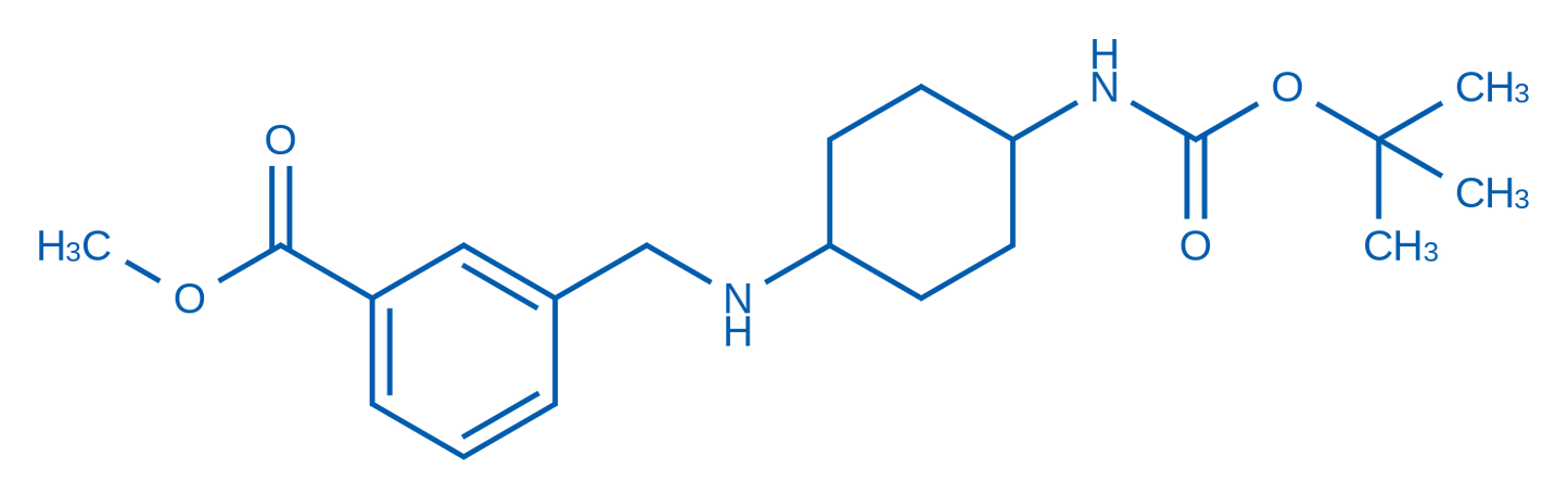 Methyl 3-(((4-((tert-butoxycarbonyl)amino)cyclohexyl)amino)methyl)benzoate 250mg