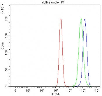 Flow cytometry testing of fixed and permeabilized human MCF7 cells with Thioredoxin-interacting prot
