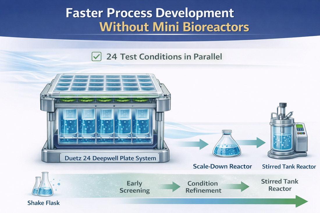 High-Throughput Deepwell Screening 으로 Mini Bioreactor 없이 공정개발을 가속하는 방법