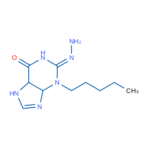 2-Hydrazono-3-pentyl-3,4,5,7-tetrahydro-1H-purin-6(2H)-one 1g