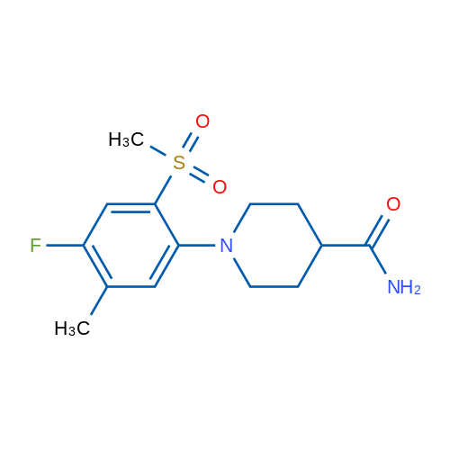 1-(4-Fluoro-5-methyl-2-(methylsulfonyl)phenyl)piperidine-4-carboxamide 1g