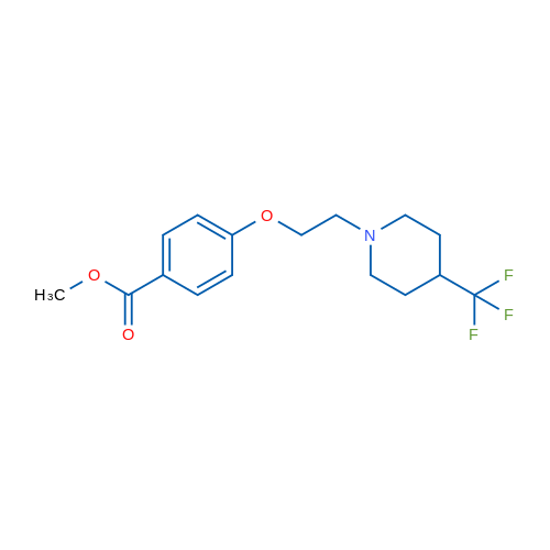 Methyl 4-(2-(4-(trifluoromethyl)piperidin-1-yl)ethoxy)benzoate 1g