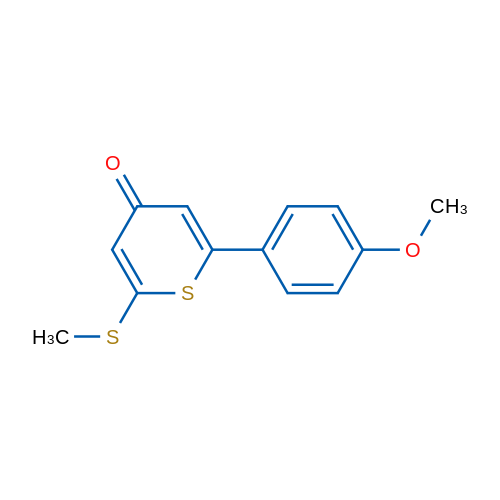 2-(4-Methoxyphenyl)-6-(methylthio)-4H-thiopyran-4-one 1g