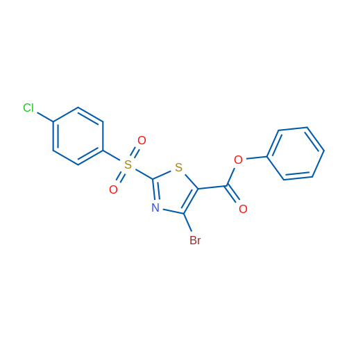 Phenyl 4-bromo-2-((4-chlorophenyl)sulfonyl)thiazole-5-carboxylate 1g