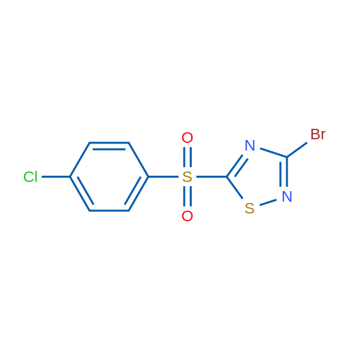 3-Bromo-5-((4-chlorophenyl)sulfonyl)-1,2,4-thiadiazole 1g