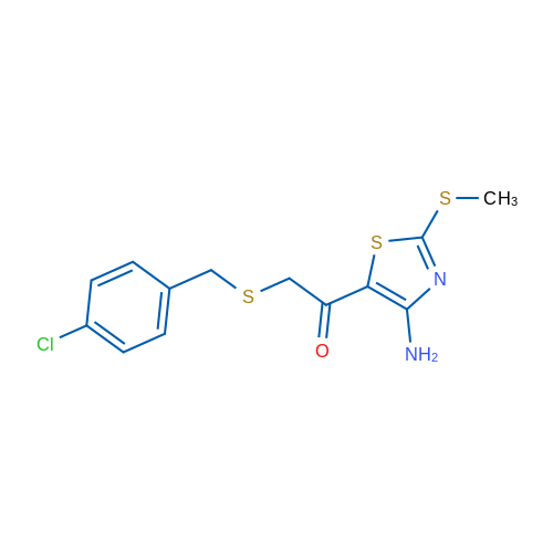 1-(4-Amino-2-(methylthio)thiazol-5-yl)-2-((4-chlorobenzyl)thio)ethanone 1g