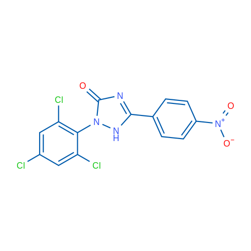 5-(4-Nitrophenyl)-2-(2,4,6-trichlorophenyl)-1H-1,2,4-triazol-3(2H)-one 1g