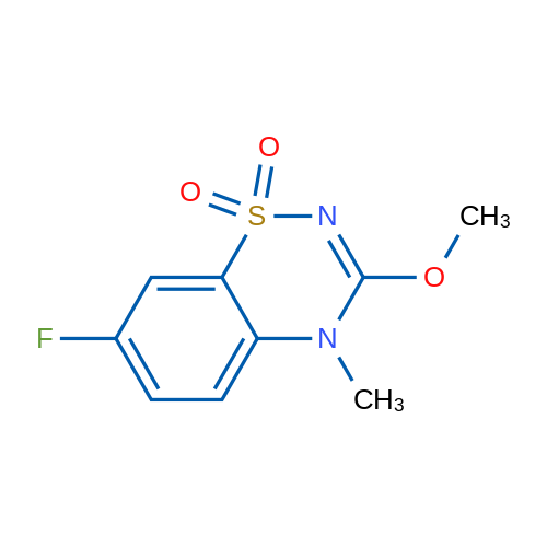 7-Fluoro-3-methoxy-4-methyl-4H-benzo[e][1,2,4]thiadiazine 1,1-dioxide 1g