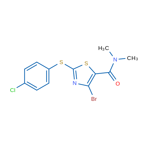 4-Bromo-2-((4-chlorophenyl)thio)-N,N-dimethylthiazole-5-carboxamide 1g
