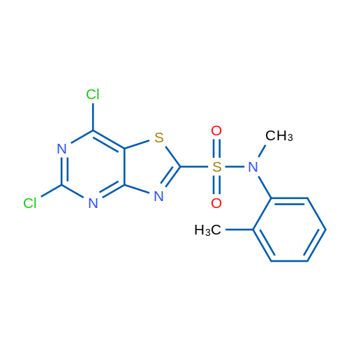 5,7-Dichloro-N-methyl-N-(o-tolyl)thiazolo[4,5-d]pyrimidine-2-sulfonamide 1g