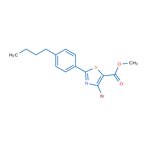 Methyl 4-bromo-2-(4-butylphenyl)thiazole-5-carboxylate 1g