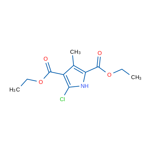 Diethyl 5-chloro-3-methyl-1H-pyrrole-2,4-dicarboxylate 1g