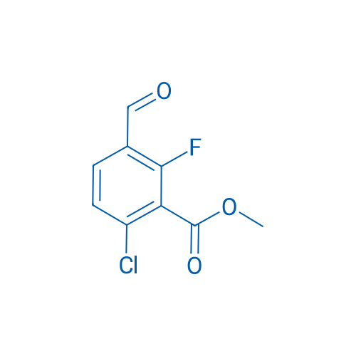 Methyl 6-chloro-2-fluoro-3-formylbenzoate 250mg
